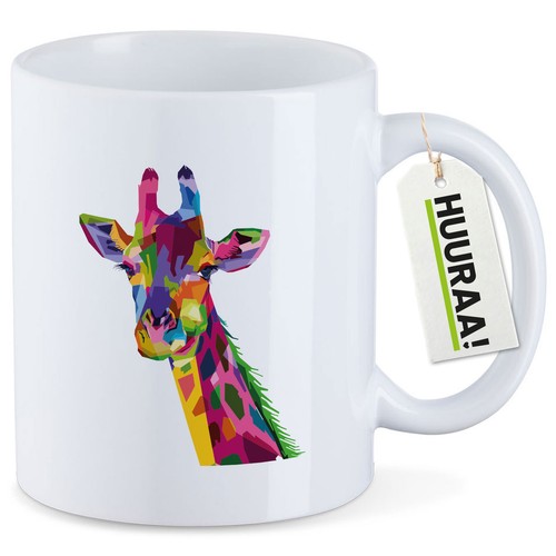 Kaffeetasse giraffe colorful - kaffeetasse,