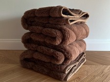 Luxus Wolldecke Kamelhaar Dick  Naturhaardecke Wohndecke Kuscheldecke- Braun