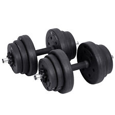 Hantelset 20 KG Kurzhantel Set Workout Fitnesstraining schwarz SONGMICS SYL20HBK