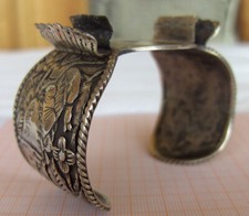 Watch Bracelet, Sterling Silber,Bull riding,Rodeo,Cowby,Uhren Armband,Navajo,