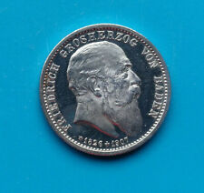 Baden: 2 Mark "Großherzog Friedrich-Auf den Tod" 1907 -G- polierte Platte / J.36