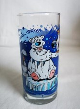 COOL DRINK ? Glas ? mit Eisbär u. Pinguin ? Höhe: ca. 13,3 cm