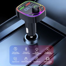KFZ Bluetooth FM Transmitter Auto Radio MP3 Player Dual USB Ladegerät Adapter DE
