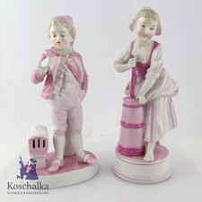 Antike zwei Porzellan Figuren