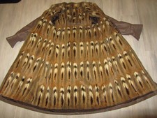 Leder Mantel mit Maihamster Pelz Innenfutter Gr. ca. 40 super Zustand