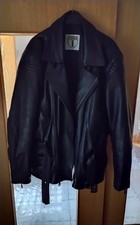 Highway 1 Shopper Lederjacke Schwarz Rinderleder Gr.56 Top Zustand 