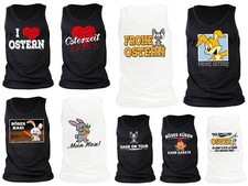 Oster Motiv Herren Träger Tshirt - Osterhase / Osternest / Ostern Motiv T-Shirt 