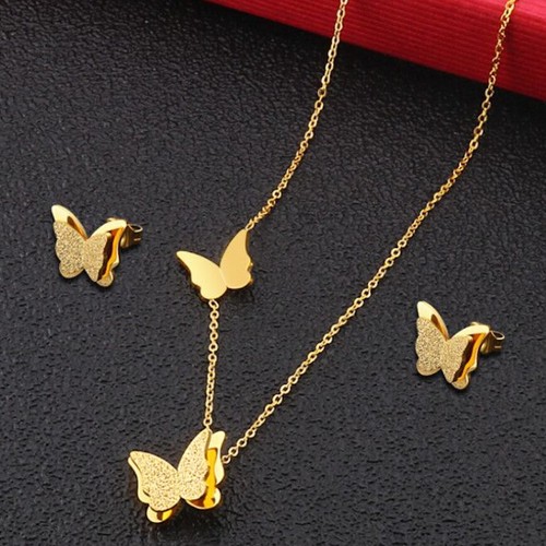 Edelstahl schmuckset gold - edelstahl,