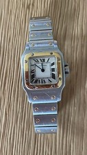 Original Cartier Santos Damen Garbe SM Gold & Stahl W20012C4 SSxYG Quarz 