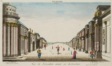 Guckkastenblatt Jerusalem, um 1800, Rad. Klassizismus Archit Unbekannt (18.Jhd)