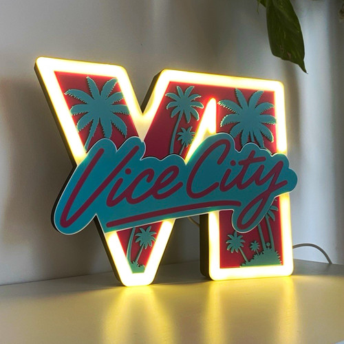 Gta led leuchtschild - gta,