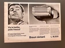Braun sixtant Via la barba pelle fresca Werbung italienisch 1966 Vintage Reklame