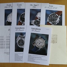 ZENITH - Broschüre 2000 - El Primero, Chronomaster, Class, Port Royal, Elite