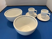 KÖNITZ Porzellan / Set: 2 Espressotassen & 2 Müslischalen oder für Cafe au lait 