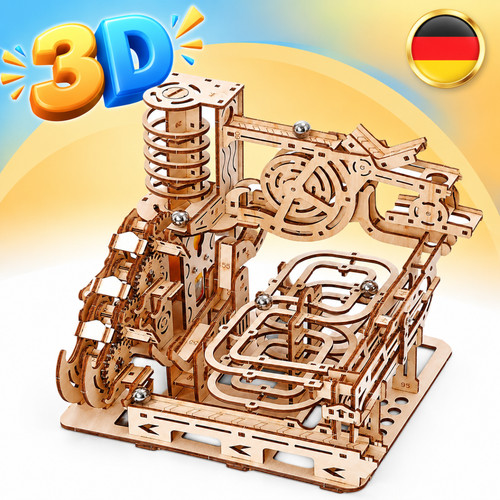 Murmelbahn puzzle holz - 3d,