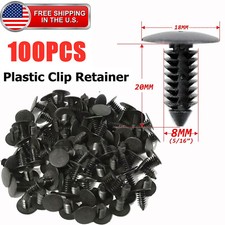 100x 8mm Bumper Clips Auto Car