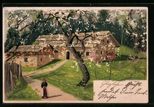 Künstler-AK Alfred Mailick: Gehöft in der Frühlingssonne 1905 