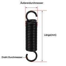 Federstahl Feder Zugfeder 2 mm