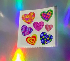 ORIGINAL Album Sticker 90er Aufkleber Vintage SANDYLION Prismatic Herzen