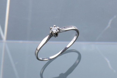 Weißgold solitärring 05ct - weißgold,