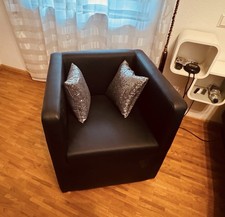 Würfel Sessel Schwarz