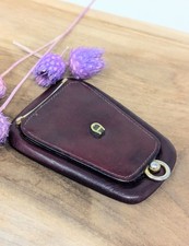 Etienne Aigner Vintage Schlüssel- & Münztasche | Leder Bordeaux | Etui, Gold...