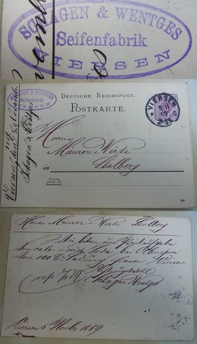 Viersen 1889 seifenfabrik - 1889:,