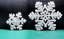 ❄️Weihnachtsdeko -Schneeflocken aus Styropor, Glimmer, 6 Teile-OVP- +2 Girlanden