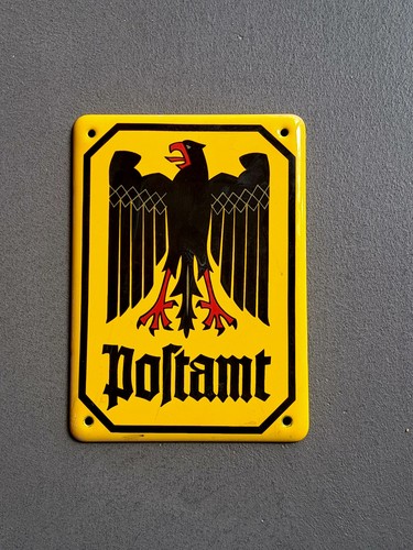 Emailschild postamt 10x14cm - emailschild.,
