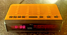 Saba Computer Clock P Wecker 70er Rosa LED 1978 Vintage Retro Guter Zustand
