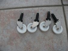 4 Stück  Möbelrollen 35 mm Hartbodenrollen Gummi Stift 8x30