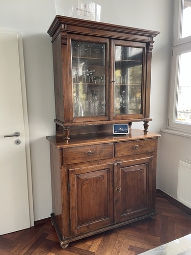 Buffet holz mit vitrine - holz,