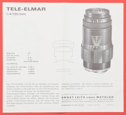 Leitz wetzlar tele elmarit - leitz,
