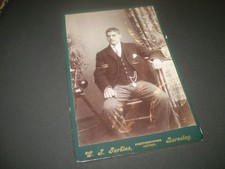 sozialgeschichte kabinettfoto barnsley gut aussehender mann uhrenkette