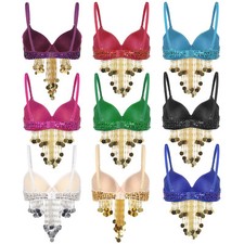 Damen Bluse Club Oberteile Halloween Fancy Bra Exotisch Crop Top Party BH Rave