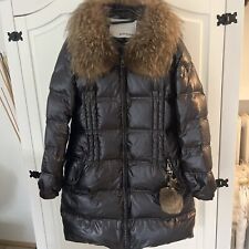 Daunenmantel Schwarz Aubergine Gr 36