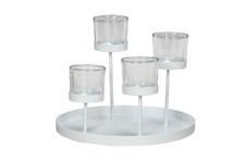 Adventskranz Tablett rund mit