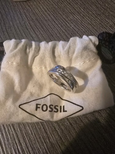 Schöner fossil ring - schöner, silber