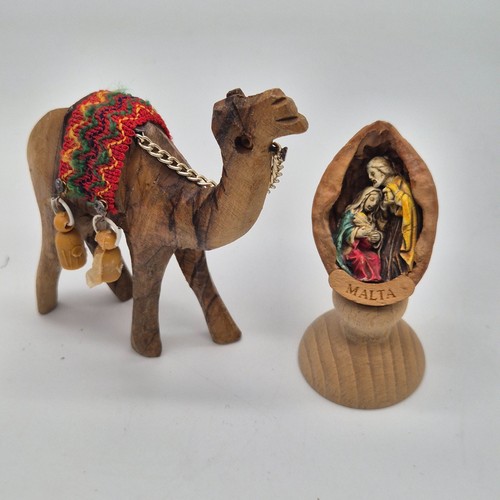 2tlge miniatur krippe walnuss - krippe,