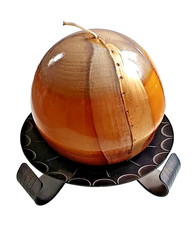 Kugelkerze Ø12 cm auf schmiedeeisernem Stand Kerzenhalter