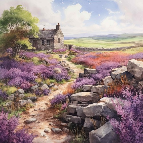 Deko bild heide - deko, landschaft