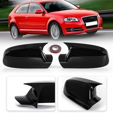 Schwarz Spiegelkappen Flügelspiegel Für Audi A3 8P A4 A5 B8.5 S5 RS3 RS4 RS5