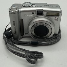 DEFEKT! Canon PowerShot A700 6.0MP Compact Digital Camera Silber