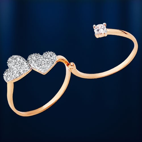 Doppel herz ring - herz,