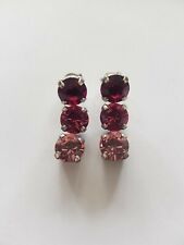 KRIKOR Damen Ohrstecker Ohrringe Markenkristalle rosa