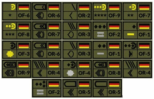 Rangabzeichen quer heer - bw,