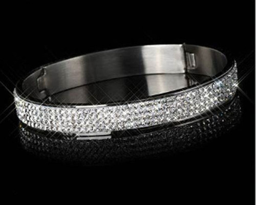 Edelstahl shamballa armreifen - shamballa,