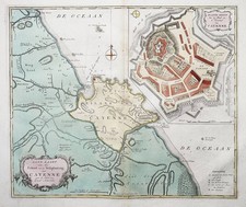 Cayenne Guyane Dutch Guyana Amerique America Amerika Karte map Tirion 1760