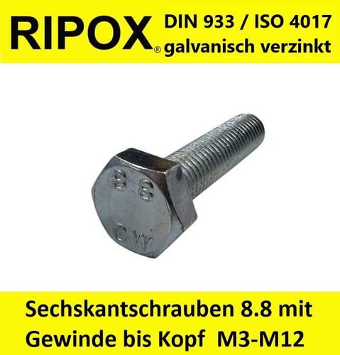 Sechskantschrauben din 933 - sechskantschrauben,