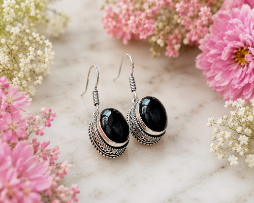 Natürlicher schwarzer onyx - natürlicher,